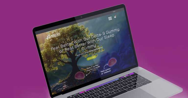 Elevatibles homepage on laptop