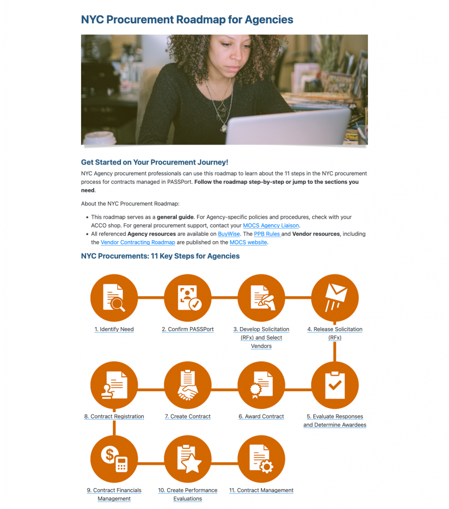 Procurement Roadmap homepage